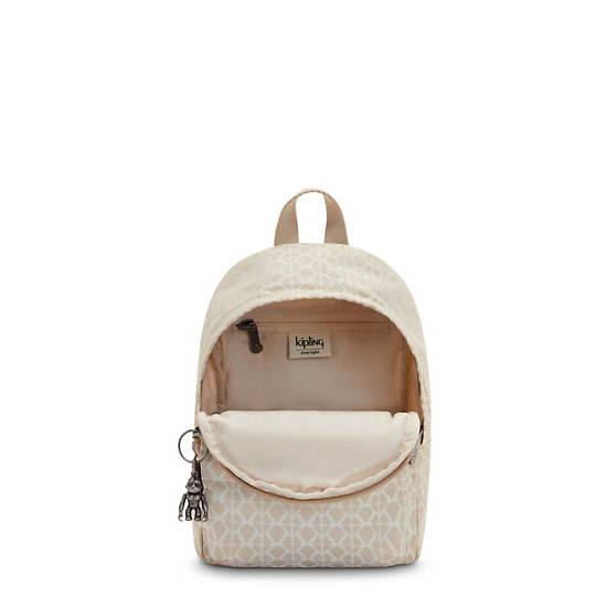 Kipling Delia Compact Printed Convertible Ryggsäck Beige | SE 1655UZ